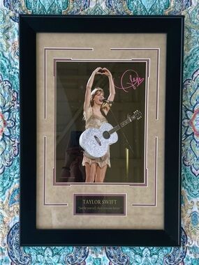 Taylor Swift Framed Original Autographed Photograph (facsimile signed)